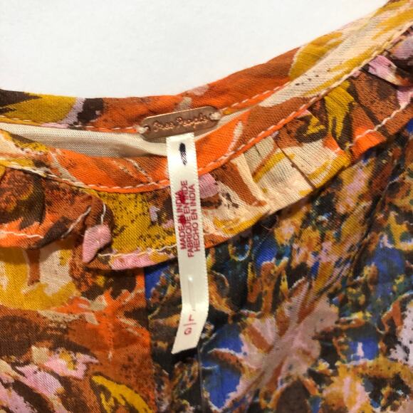 Free People Womens Moondive Maxi Dress Multicolor Size L - Picture 8 of 9